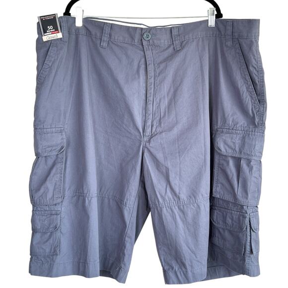 Roundtree & Yorke Casuals Mens Classic Fit Cargo Shorts Gray Size 50 New NWT - Picture 1 of 11